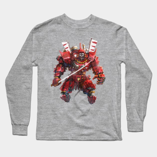 RED SAMURAI Long Sleeve T-Shirt by nakarts